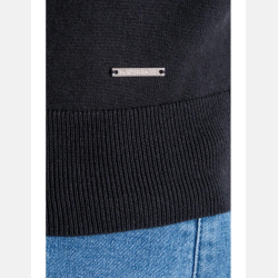 Klasyczny, bawełniany GOLF męski CZARNY sweter  MORAJ